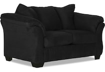 darcy black st feo stationary fabric loveseat   