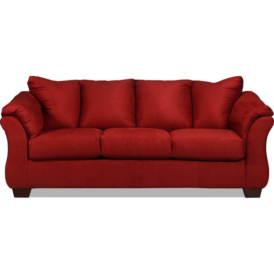 darcy red sofa   