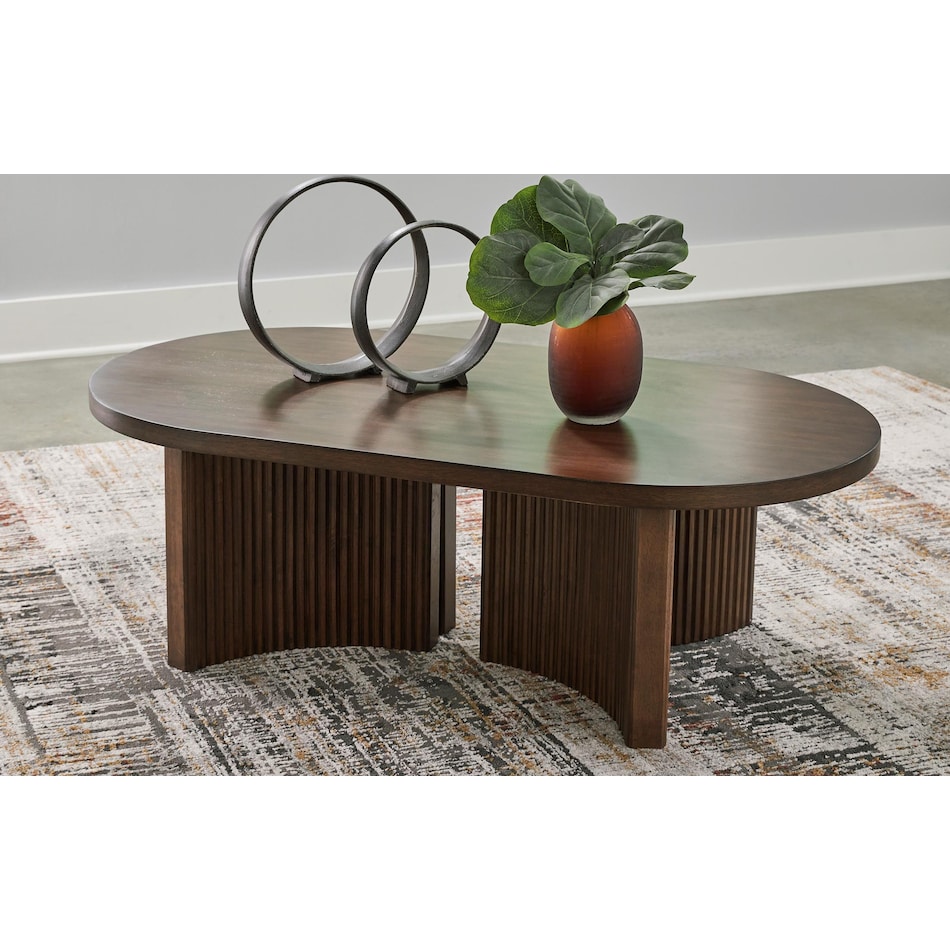 dark brown oc coffee table t   