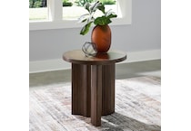 dark brown oc end chairside table t   