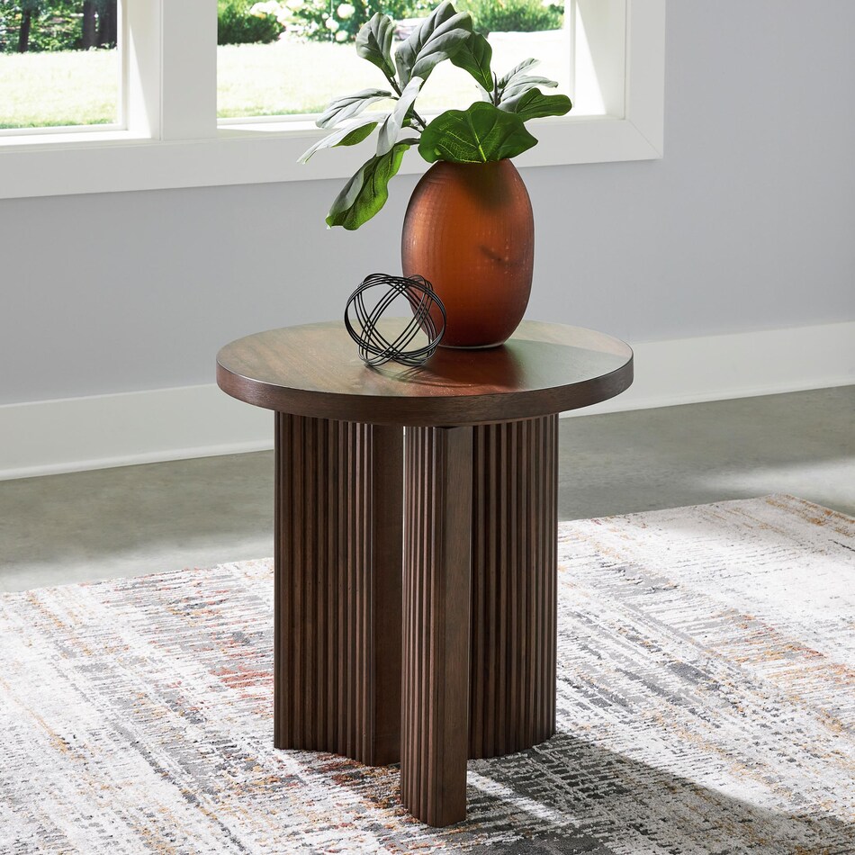 dark brown oc end chairside table t   