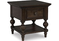 dark brown oc end chairside table t   