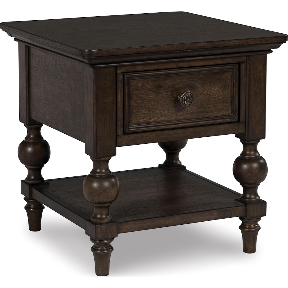 dark brown oc end chairside table t   