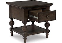 dark brown oc end chairside table t   