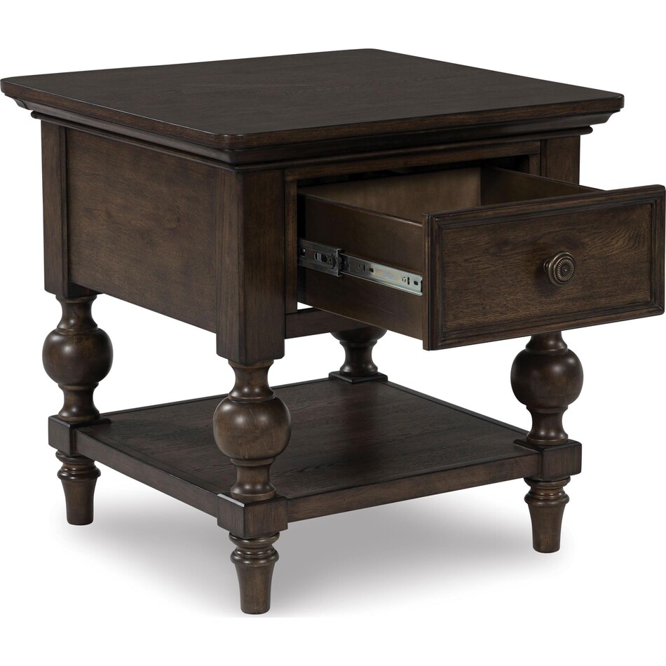 dark brown oc end chairside table t   