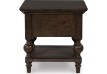 dark brown oc end chairside table t   