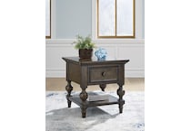 dark brown oc end chairside table t   