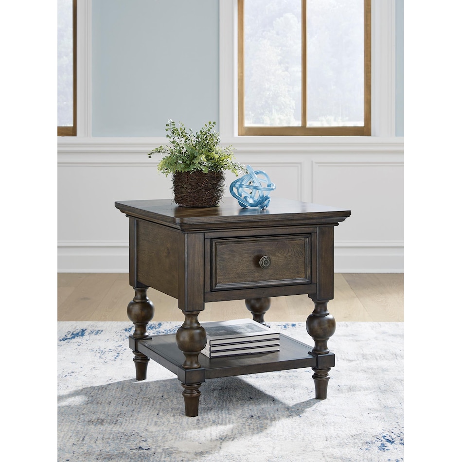 dark brown oc end chairside table t   