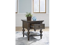 dark brown oc end chairside table t   