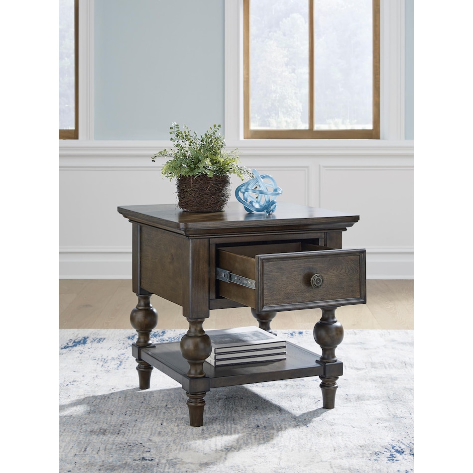 dark brown oc end chairside table t   