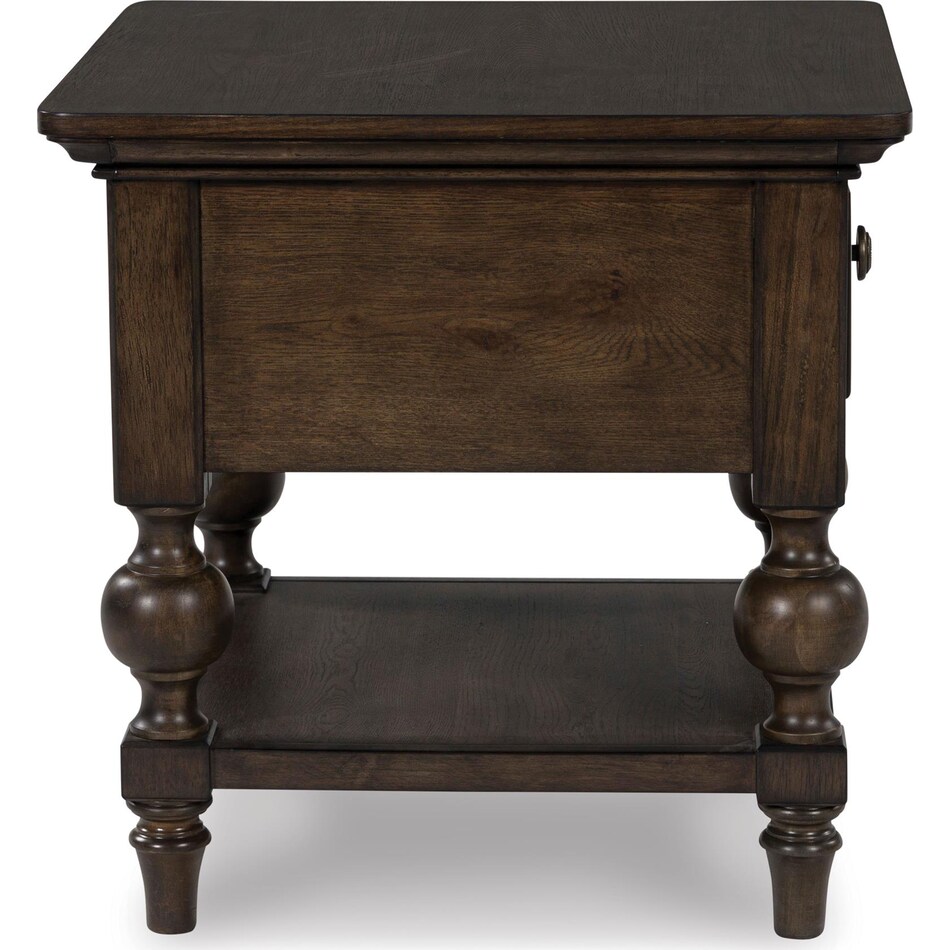 dark brown oc end chairside table t   