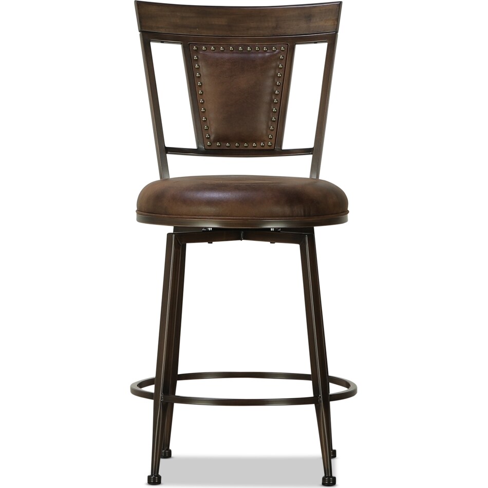 dark brown swivel counter stool   