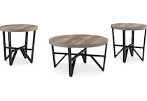 deanlee occasional grayish brown  black oc  pack of tables t   