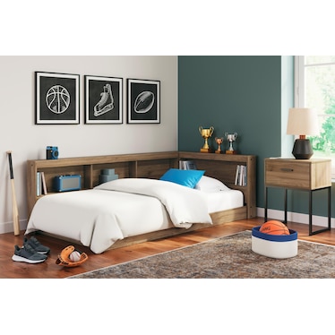 Deanlow Full Bookcase Storage Bed