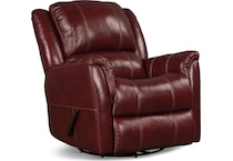 delia living room red mt leather recliner p   