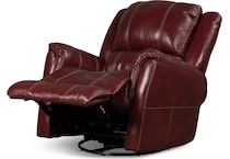 delia living room red mt leather recliner p   