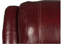 delia living room red mt leather recliner p   