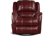 delia living room red mt leather recliner p   