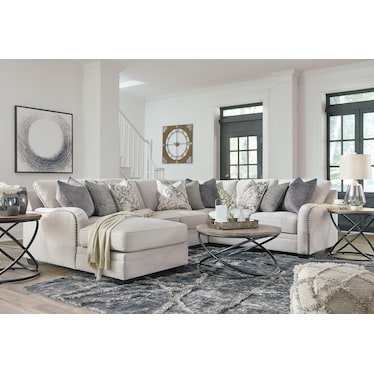 Dellara 4-Piece Sectional with Chaise - Left Facing