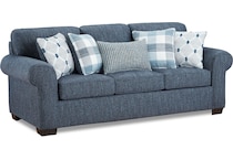 delphi living room blue st stationary fabric sofa   