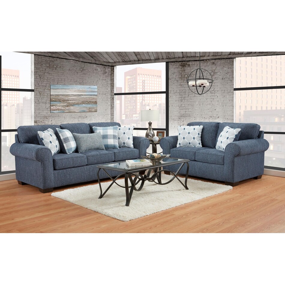 delphi living room blue st stationary fabric sofa   