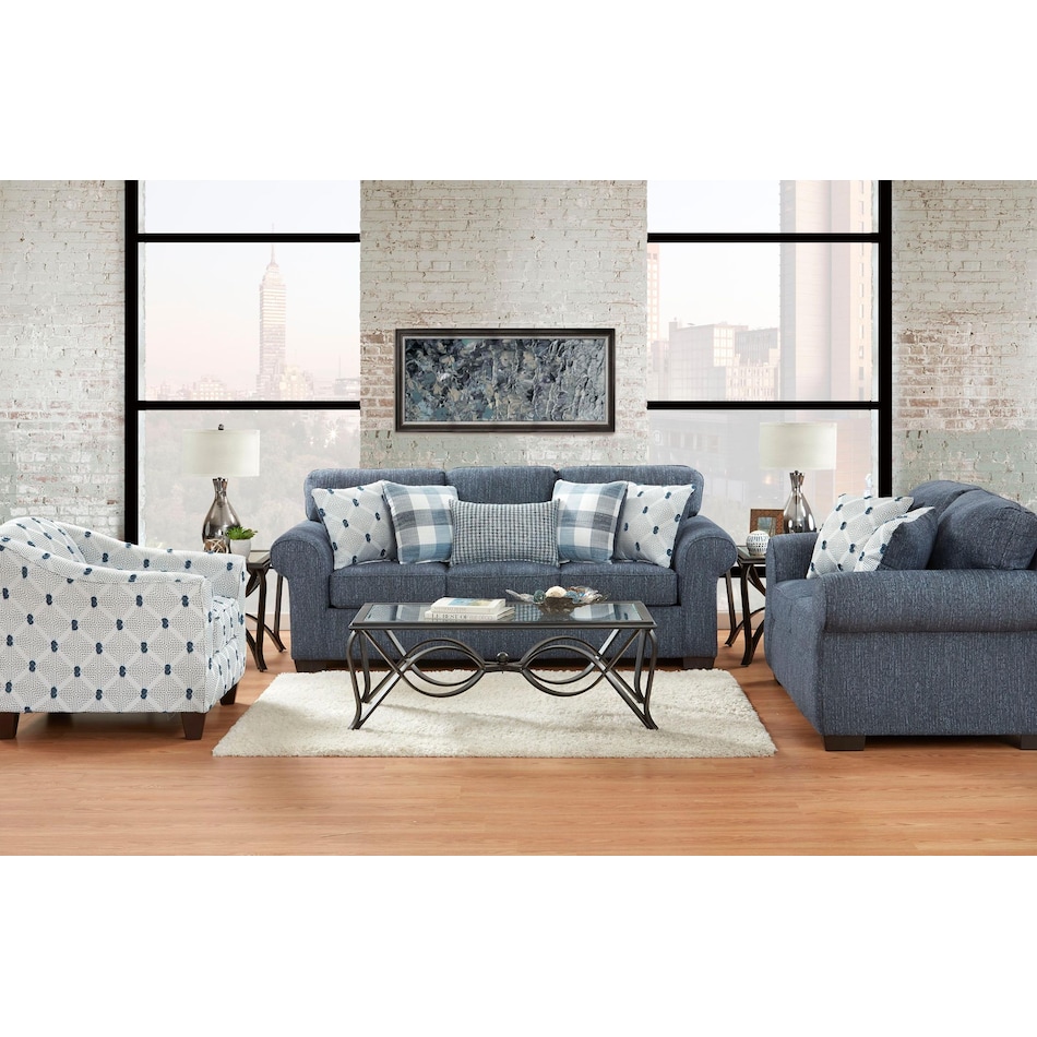 delphi living room blue st stationary fabric sofa   