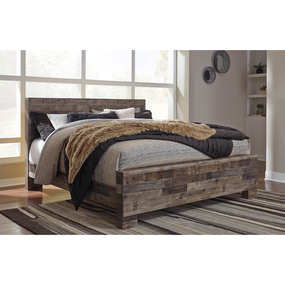 derekson gray queen panel bed apk b qpb  