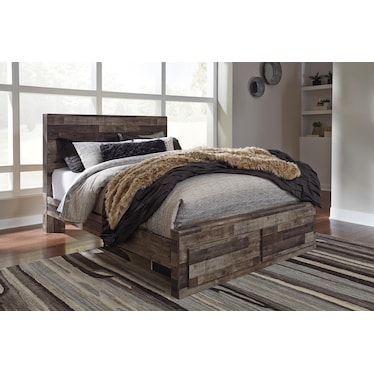 Derekson King Panel Bed with 2 Storage Drawers