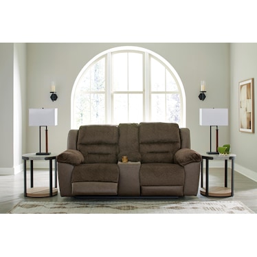 Dorman Reclining Console Loveseat