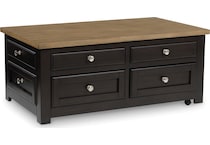 drazmine occasional two tone brown oc coffee table t   