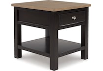 drazmine occasional two tone brown oc end chairside table t   