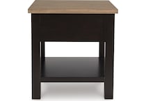 drazmine occasional two tone brown oc end chairside table t   