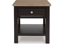 drazmine occasional two tone brown oc end chairside table t   