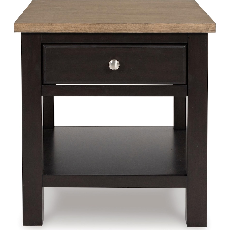 drazmine occasional two tone brown oc end chairside table t   