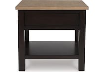 drazmine occasional two tone brown oc end chairside table t   