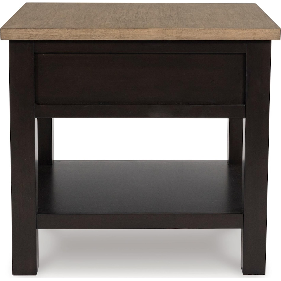 drazmine occasional two tone brown oc end chairside table t   