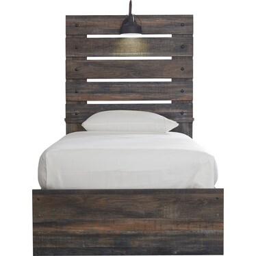 Drystan Twin Panel Bed with 1 Side Storage