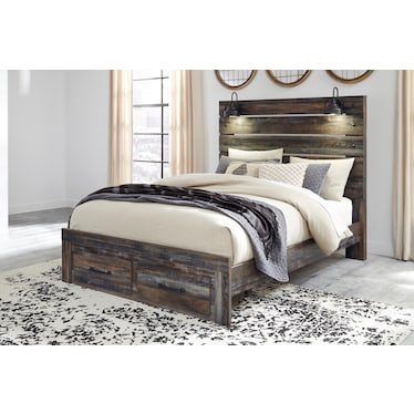 Drystan King Panel Storage Bed with 2 Drawers