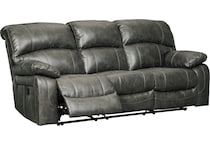 dunwell gray power reclining sofa   