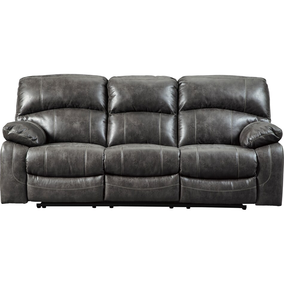 dunwell gray power reclining sofa   