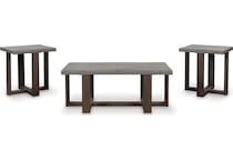 dynnford occasional brown oc  pack of tables t   