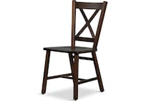 eagle mountain dark brown dr side chair   