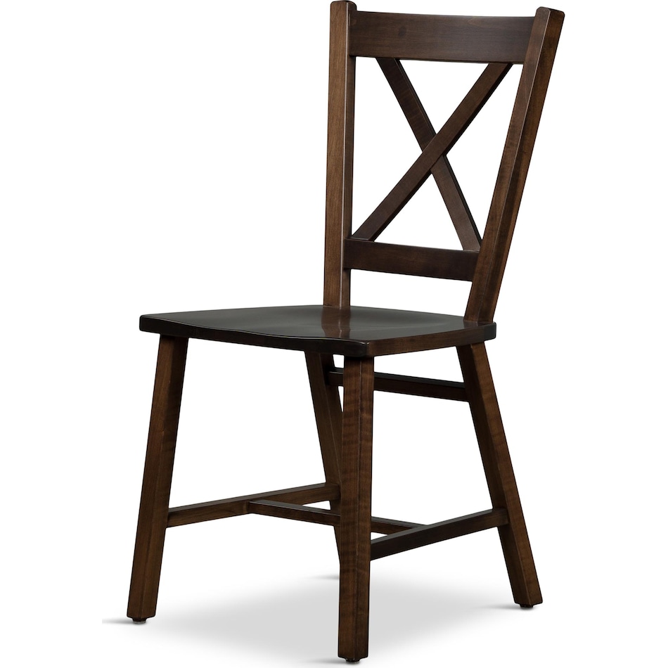 eagle mountain dark brown dr side chair   