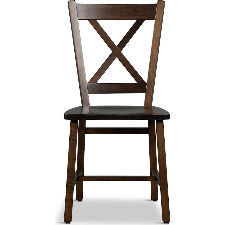 eagle mountain dark brown dr side chair   