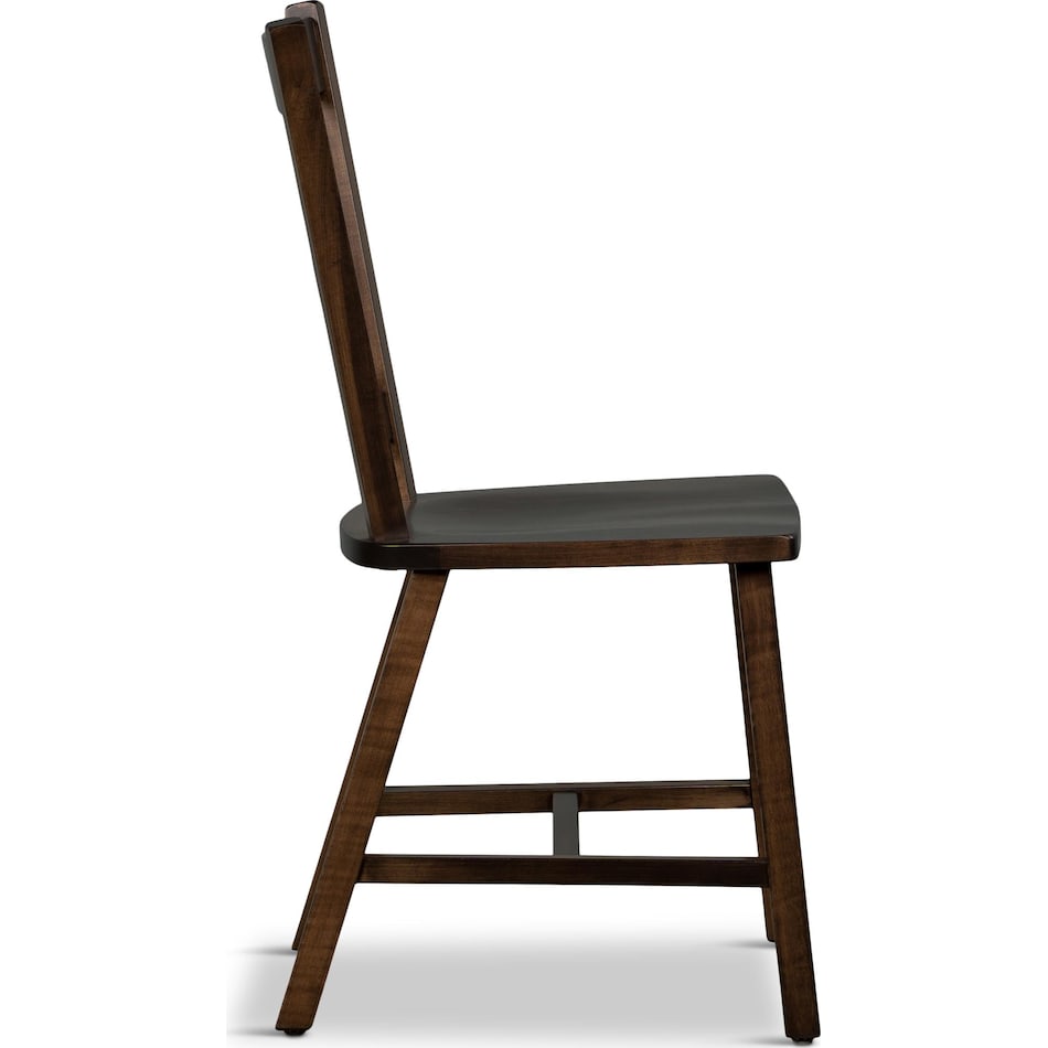 eagle mountain dark brown dr side chair   