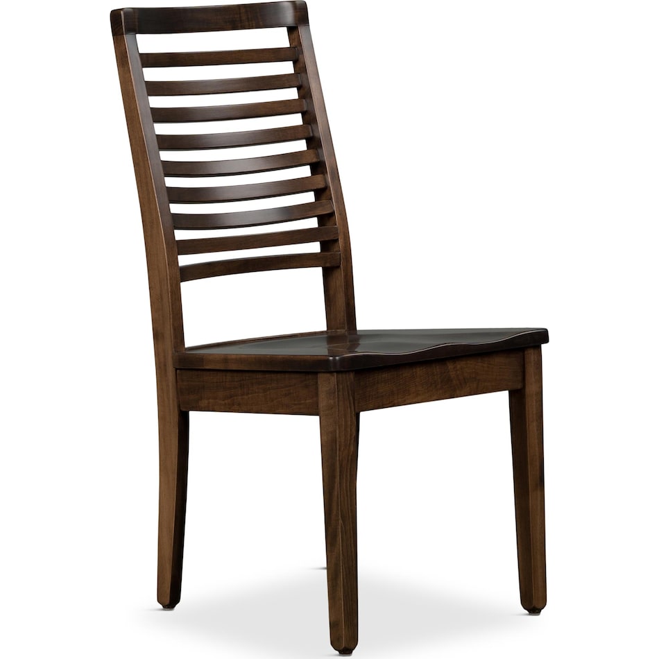 eagle mountain dark brown dr side chair   