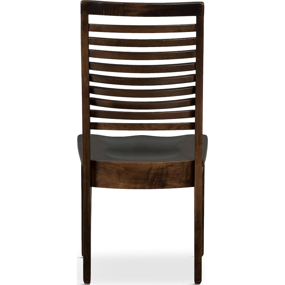 eagle mountain dark brown dr side chair   