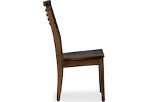 eagle mountain dark brown dr side chair   