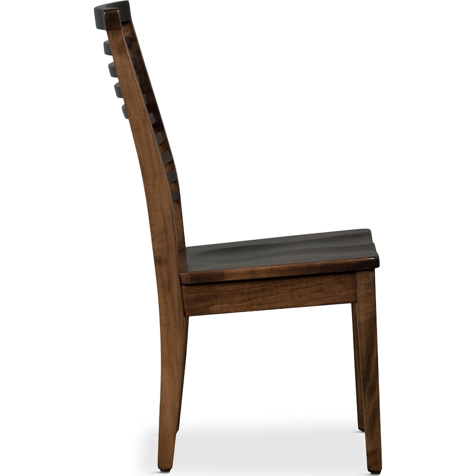 eagle mountain dark brown dr side chair   