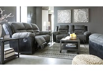 earhart gray reclining sofa   